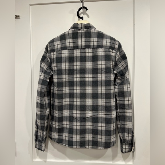 Abercrombie Kids, boy’s grey plaid shirt - Picture 6 of 7